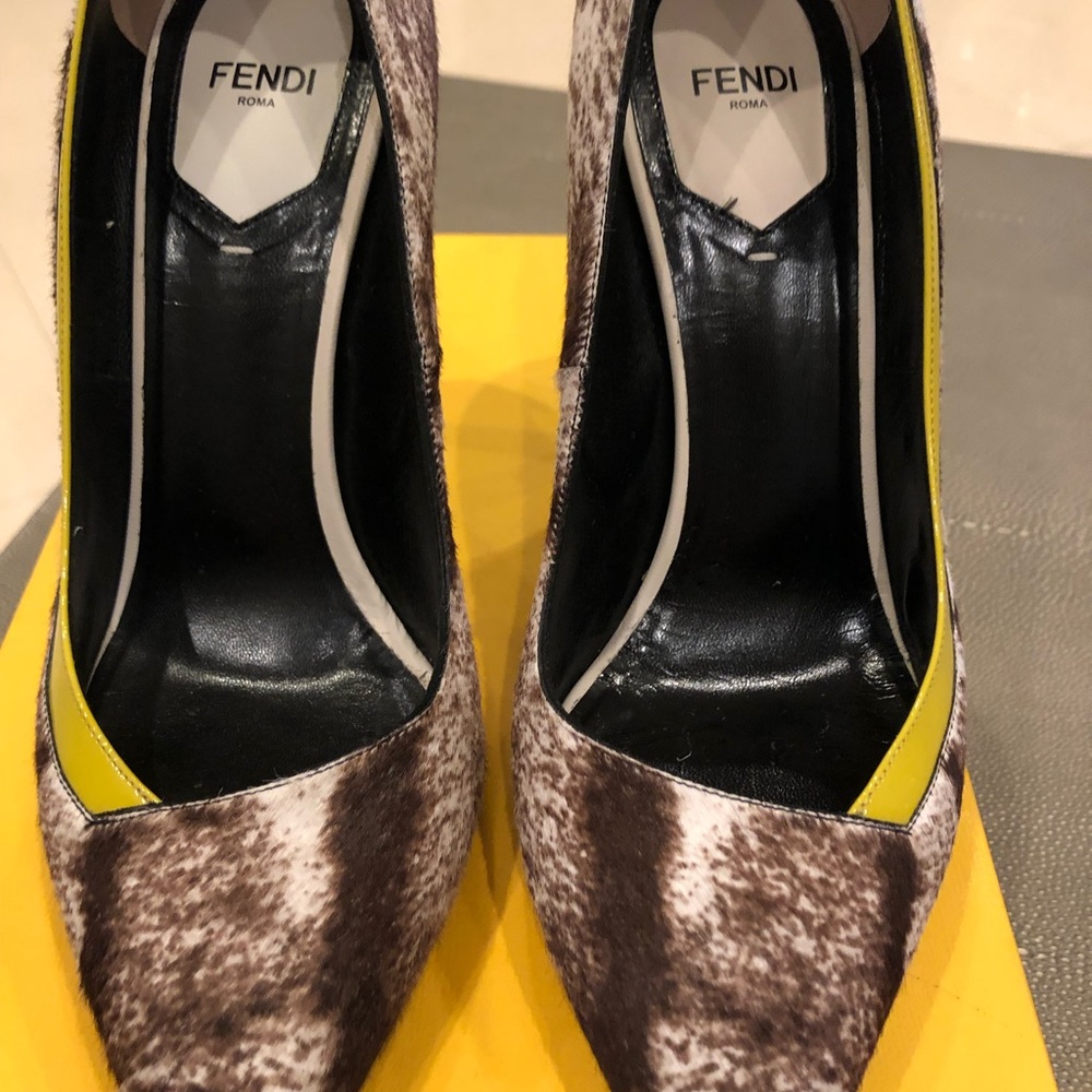 Fendi, pre-owned, heels, size 38.5, made in Italy, excellent condition